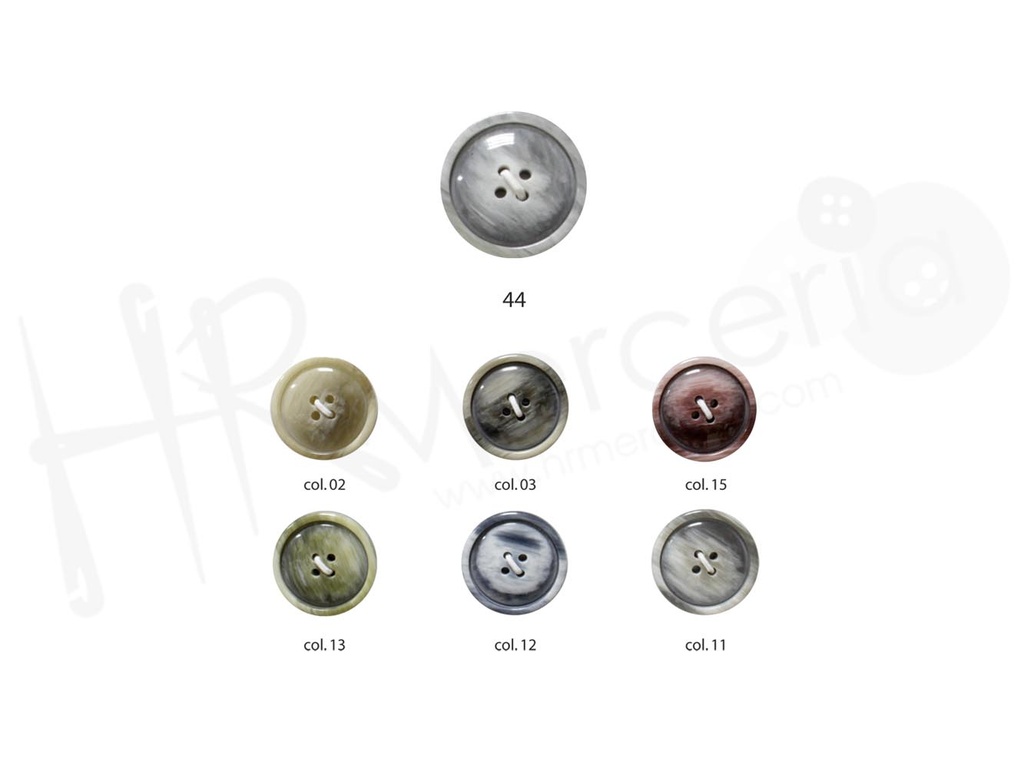 Boton resina poliester 12511 talla 44
