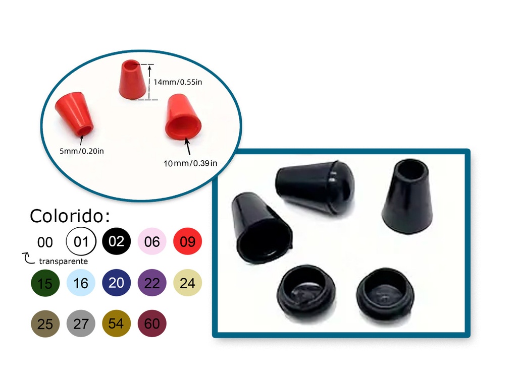 Finalizador Tope cordon nylon