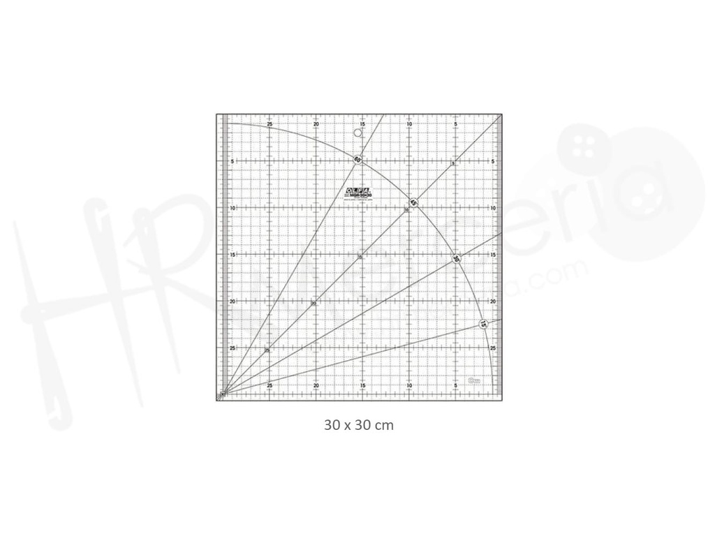 Regla de costura 30x30 Olfa