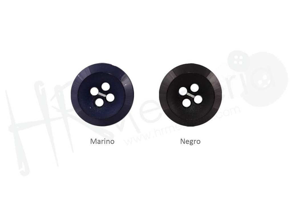 Boton nylon 4 agujeros brillo-mate 2312 talla 44