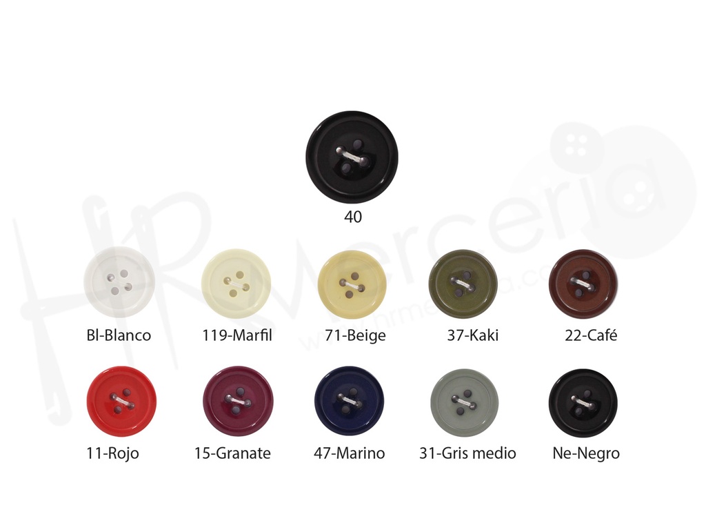 Boton nylon red aro brillo 669 talla 40
