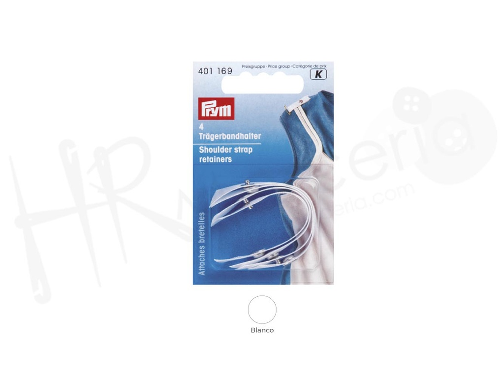 Sujeta lenceria 401169 blanco pack 4 pz.