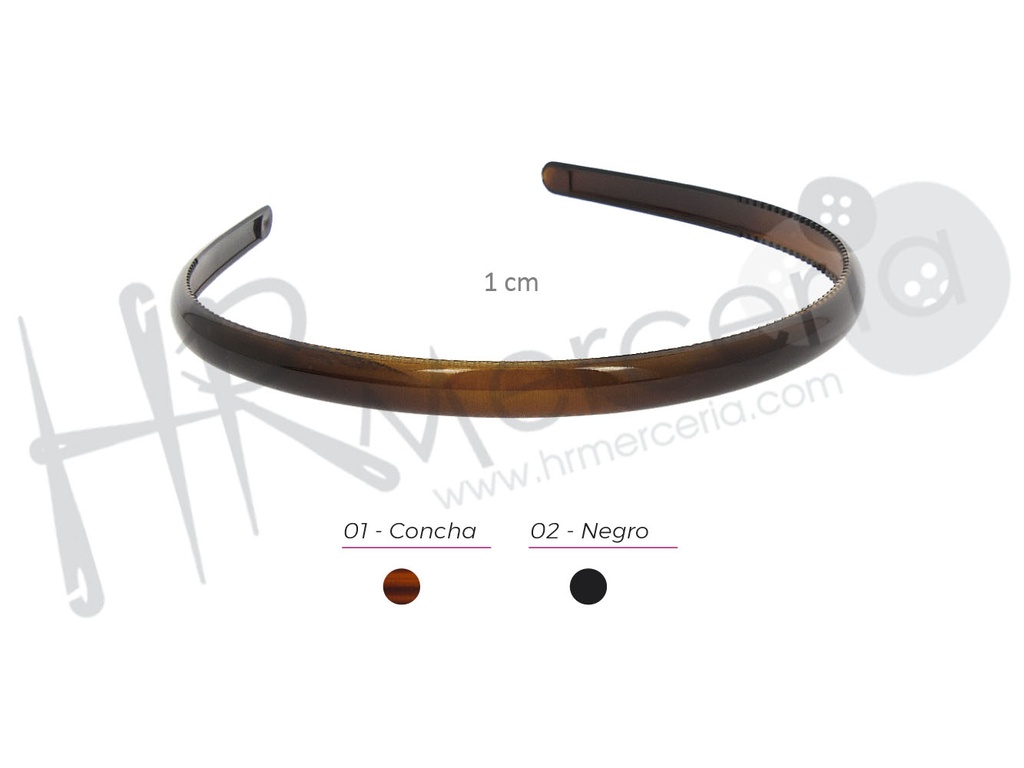 Diadema pasta 1 cm 70016 pack 12 pz.