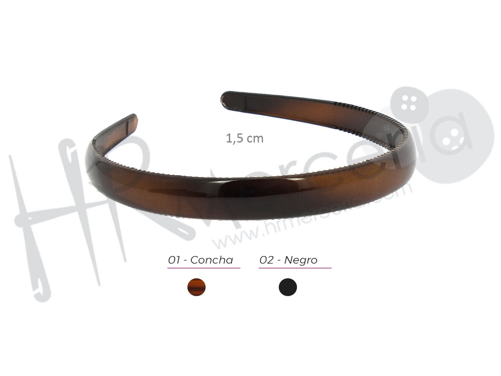 Diadema pasta 1,5 cm  70017 pack 12 pz.