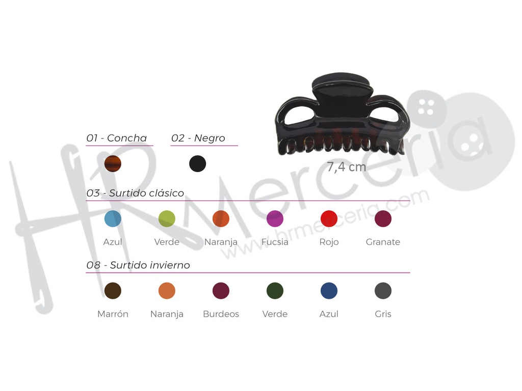Pinza araña mediana 80012 pack 12 pz.