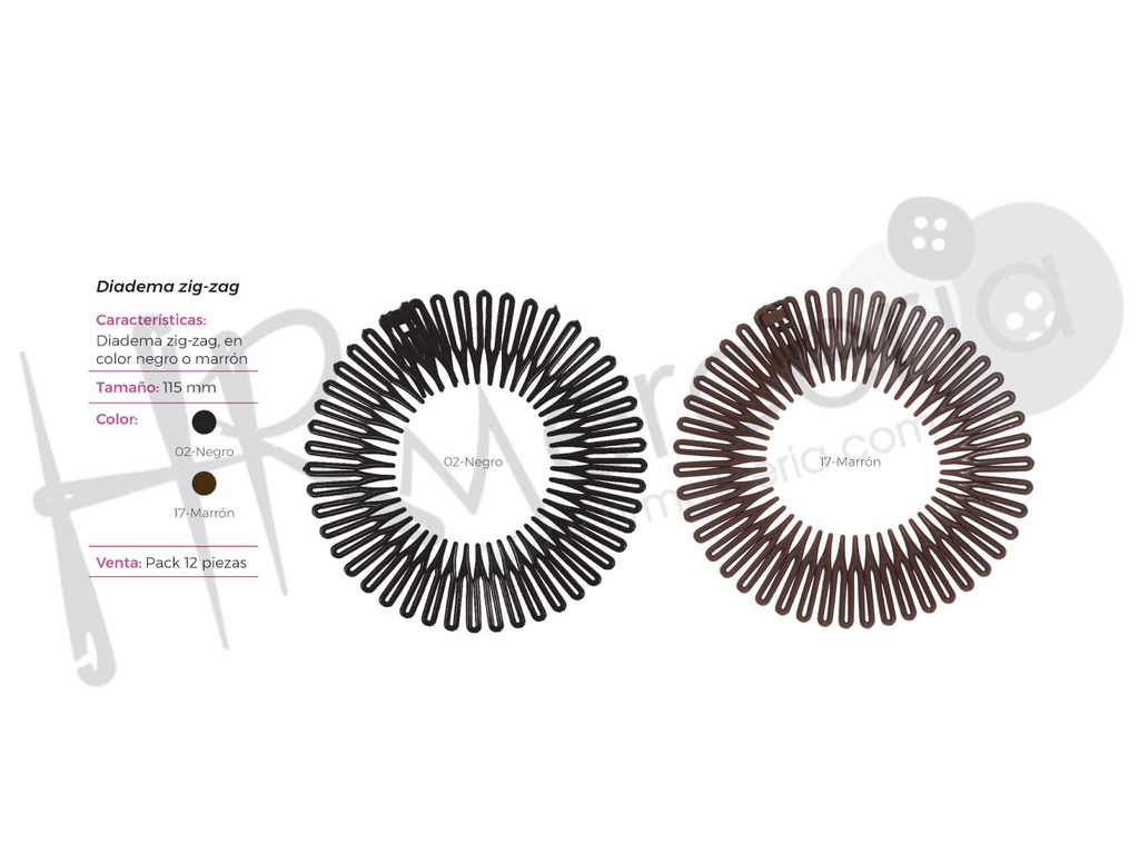 Diadema Zig Zag 80033 pack 12 pz.