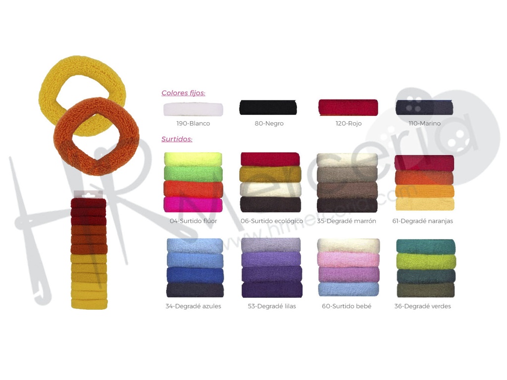 Coletero rizo brazalete carton 12 unid