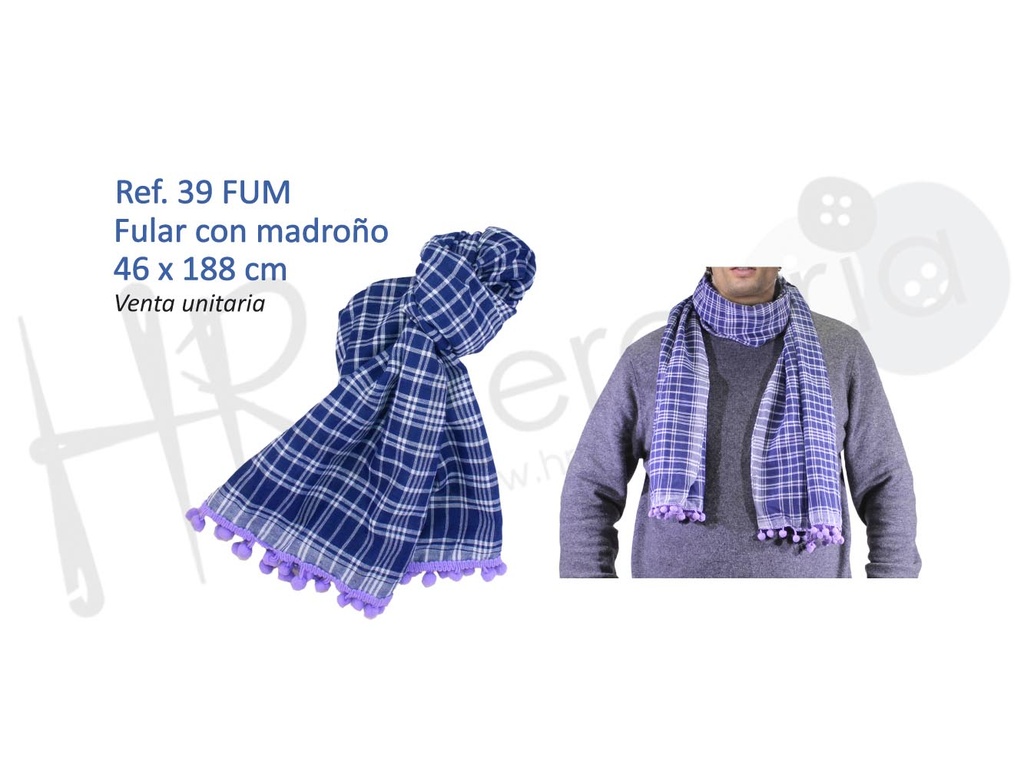 Foular cuadro fallero madroño 
