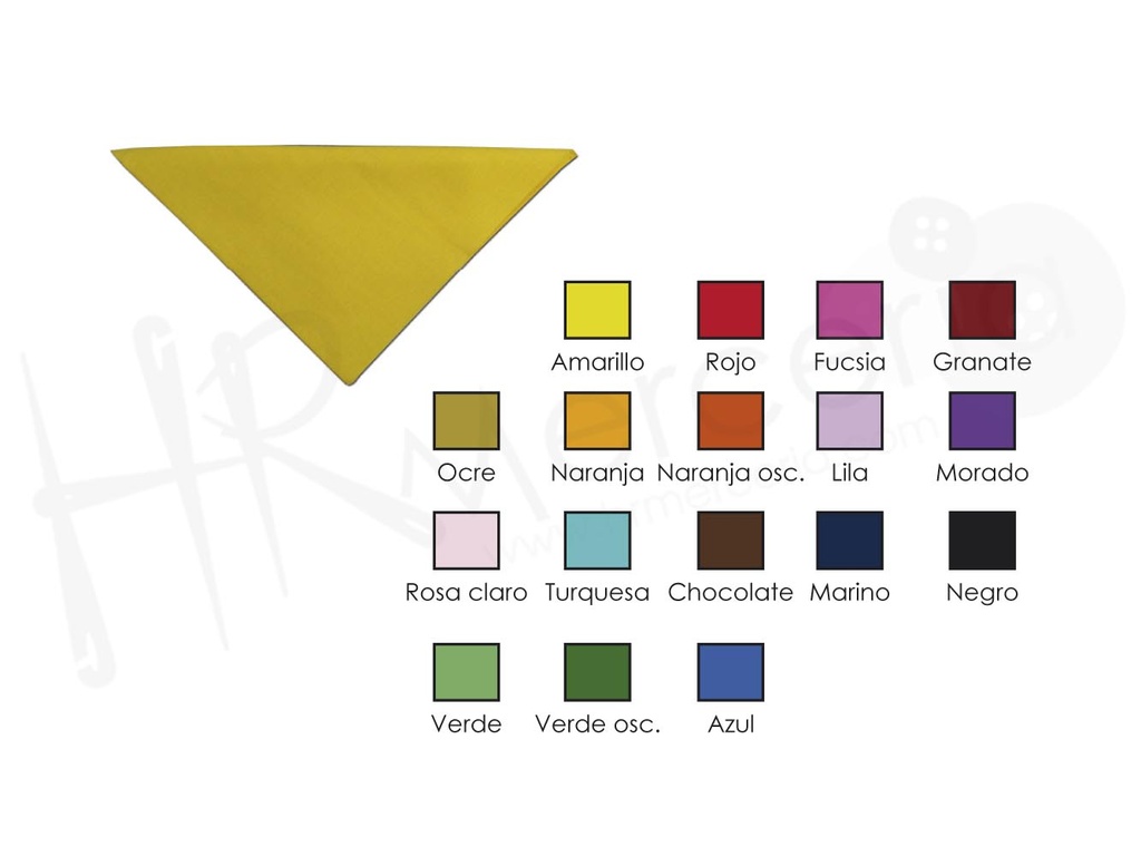 Pañuelo liso 54 X 54 centimetros