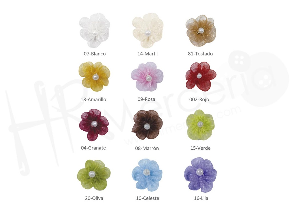 Flor tull mini CM2005 pack 48 ud.