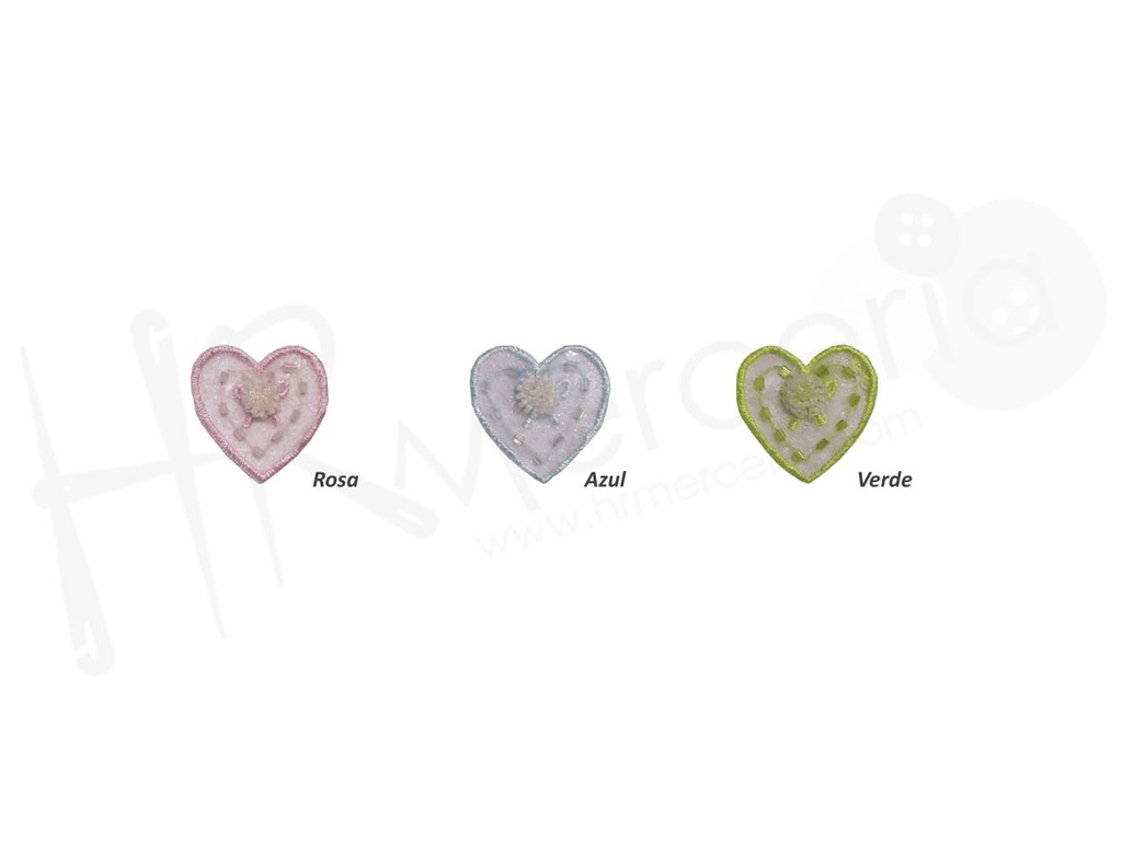 Aplicacion corazon termoadhesivo 342088 Pack 5 ud.