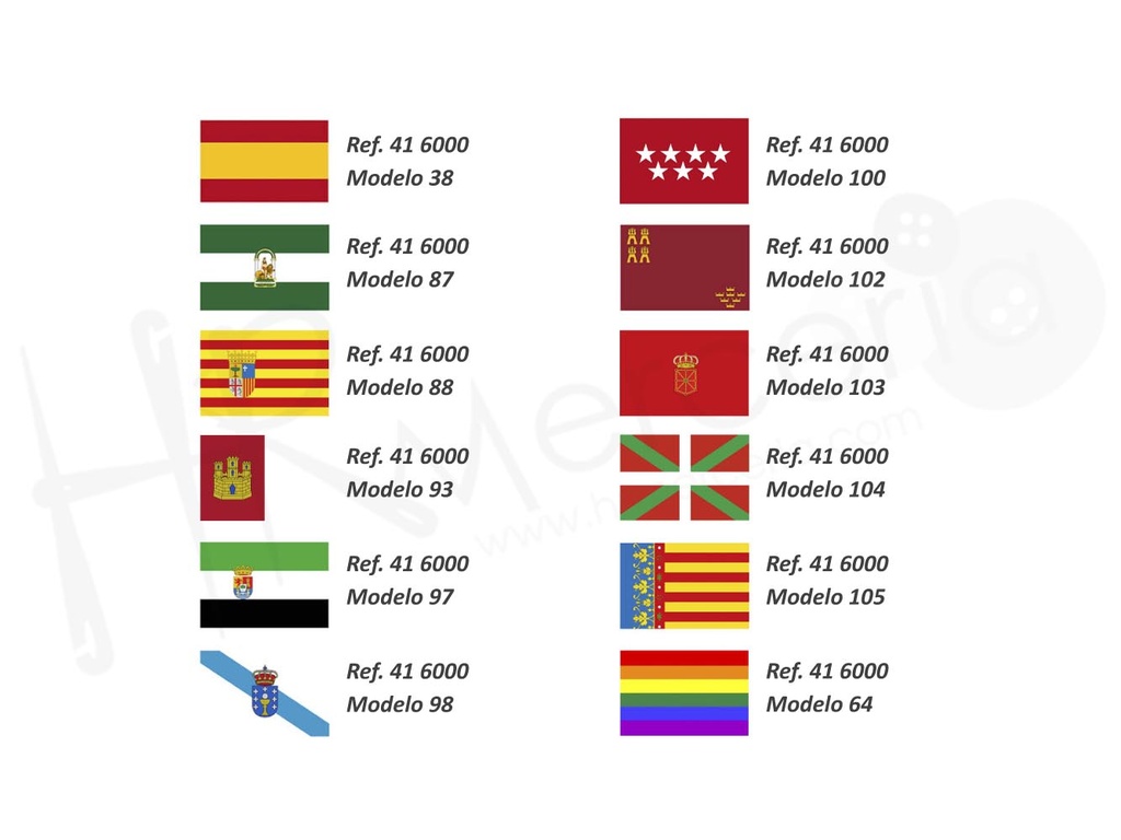 Termoadhesivo impreso bandera Pack 12 pz