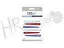 Carton 6 pinzas plastico curvadas colores