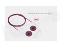 Cable giratorio aguja acero inox. morado 35 cm Knitpro