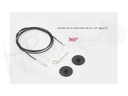 Cable giratorio aguja acero inox. negro 35 cm Knitpro