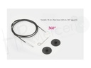 Cable giratorio aguja acero inox. negro 76 cm Knitpro