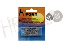 Corchete presilla latón niquel Pony 14 pz.