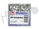 Corchete acero 6 mm plata 100 pz.