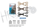 Corchete forrado peletería beig Prym 3 pz.
