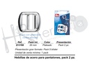 Hebilla de pantalon 20mm. plata pack 2 pz.