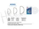 Anillos semi redondos 25 mm plata pack 4 pzs