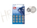 Broche presión latón inox 11 mm plateado Prym 12pz