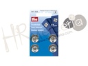 Broche presión latón inox 17 mm plateado Prym 4 pz