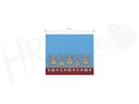 Etiqueta banda fallera 85x82mm 723 Pack 5 ud.