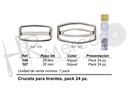 Cruceta 107 para tirante 30mm niquel 24 pz.