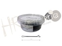 Horquilla clip corta negra pack 200 pz.