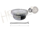 Horquilla clip larga negra pack 150 pz.
