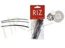 Horquilla moño negra curva 9.5cm pack 6 pz.
