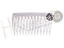 Peineta transparente mediana 60008 pack 12 pzas