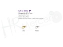 Cierre mosqueton 12X7mm bisuteria Pack 50 uds.