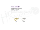 Cierre mosqueton 21X12,5mm bisuteria Pack 50 uds.