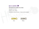 Terminal de cordon 9X3mm Pack 50 ud.
