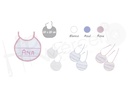 Babero medida 2020 punto cruz pack 2 unid