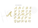 Letras oro bordadas pack 6 unid