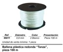 Ballena plastica redonda 0.8 mm pack 100 m