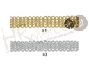 Galon espiga metal ondas 7802 ancho 25mm.