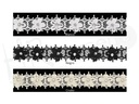 Guipur flor strass cristal pza 10 mts aprox