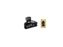 Pinza ovalada 4 cm. Negro. Pack 6 blister 2 ud