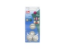 Botones reversibles 23 mm plateado 4pz s/herramienta