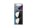 Botones revestibles 38 mm plateado 2pz s/herramienta