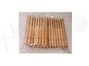 Bolillo tradicional delgado acabado punta 12 cm pack 50 pz.