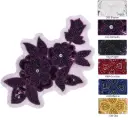 Aplique bordado rocalla 139801 pack 2 ud.